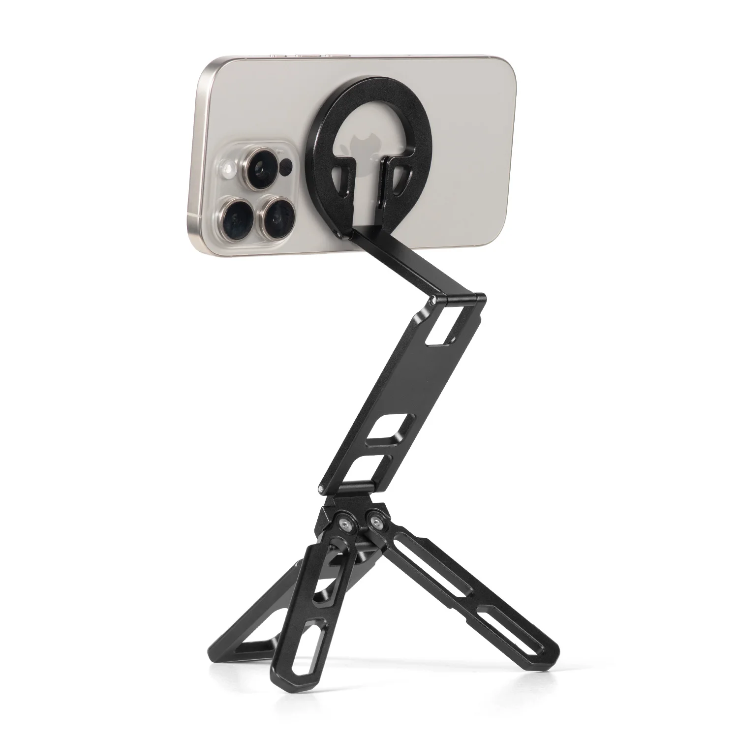 

FANAUE Multi-functional Magnetic Phone Holder, Foldable 1/4" Thread Tripod, Universal for Desktop and Live Streaming Shooting