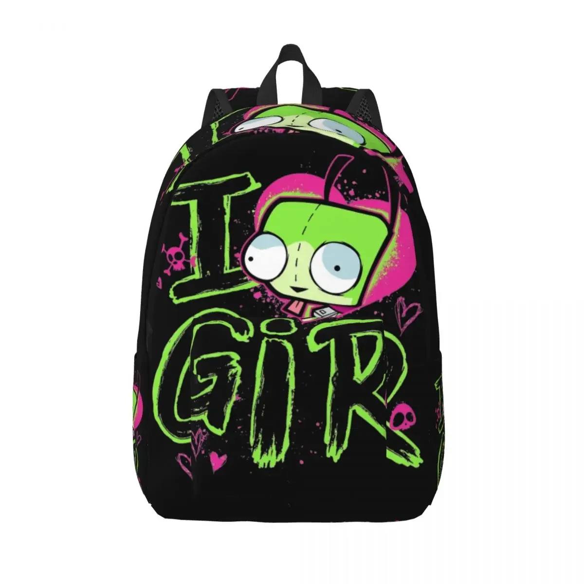 

Рюкзак Invader Zim на День святого Валентина для мужчин и женщин, школьный рюкзак для пешего туризма, путешествий, рюкзак I Love GIR, ретро-поп, холщовая сумка для ноутбука, подарок