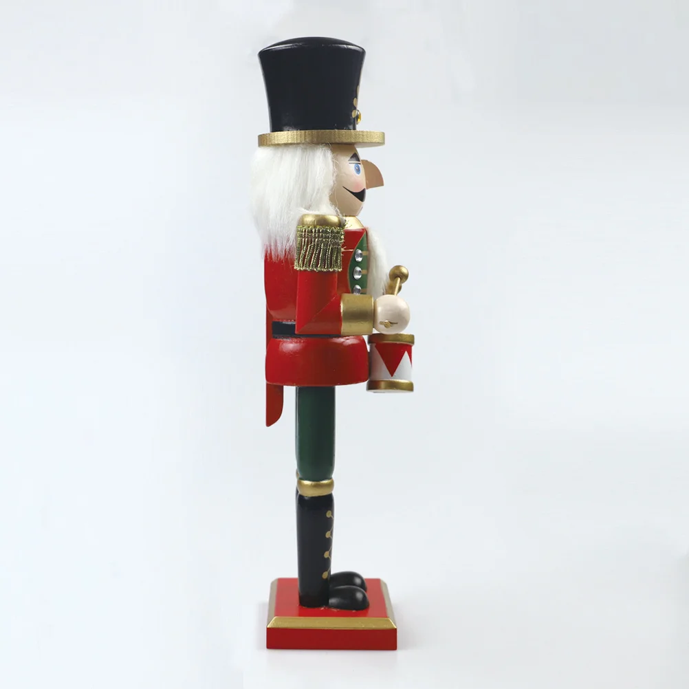 

Christmas Nutcracker Ornament Wooden Craft Desktop Decoration Festive Holiday Ambiance Gift for Friends