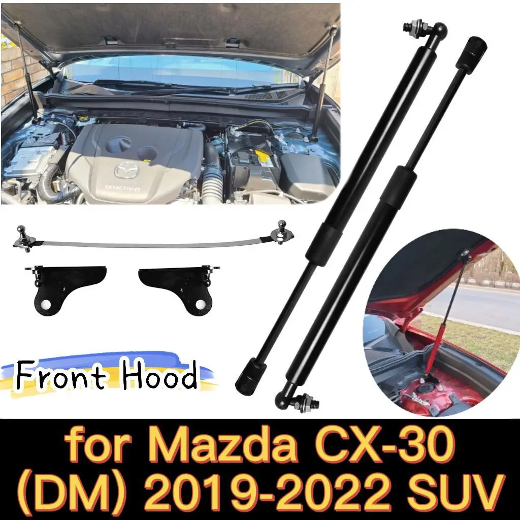 For Mazda CX-30 CX30 DM 2019 2020 2021 2022 2023 Front Hood Bonnet Gas Struts Cylinders Shocks Spring Dampers Lift Support Rods