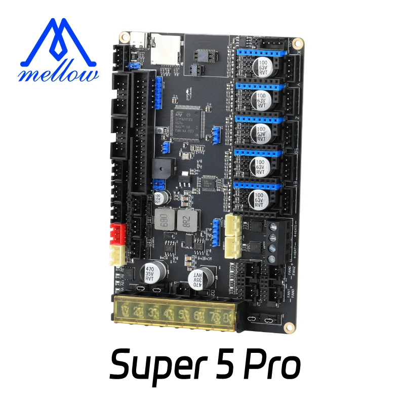 Mellow High-speed Super 5 Pro Board 5 HV Axis 32Bit 550MHz For Uart Spi 3D Printer RRF/Klipper Support Canbus CanFD