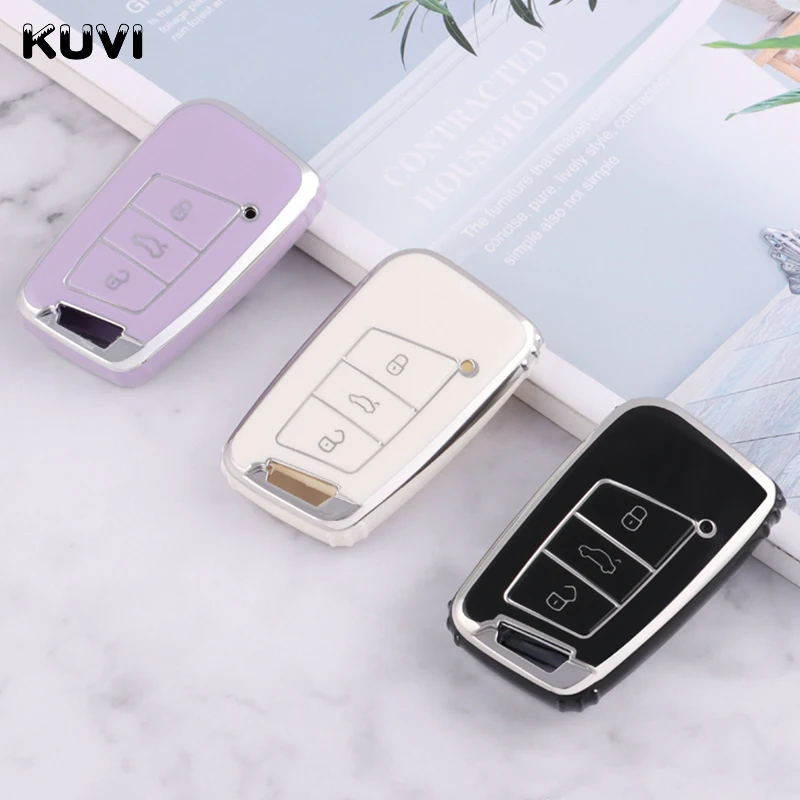 Neue Mode TPU Auto Remote Key Case Cover Shell für VW Volkswagen Passat B8 Magotan für Skoda Kodiaq hervorragende A7 Smart Keyless