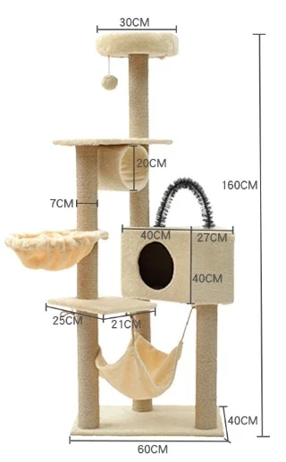 Cat Tree Climbing House Cat Toy Hammock Scratch Cat Scratch Tower