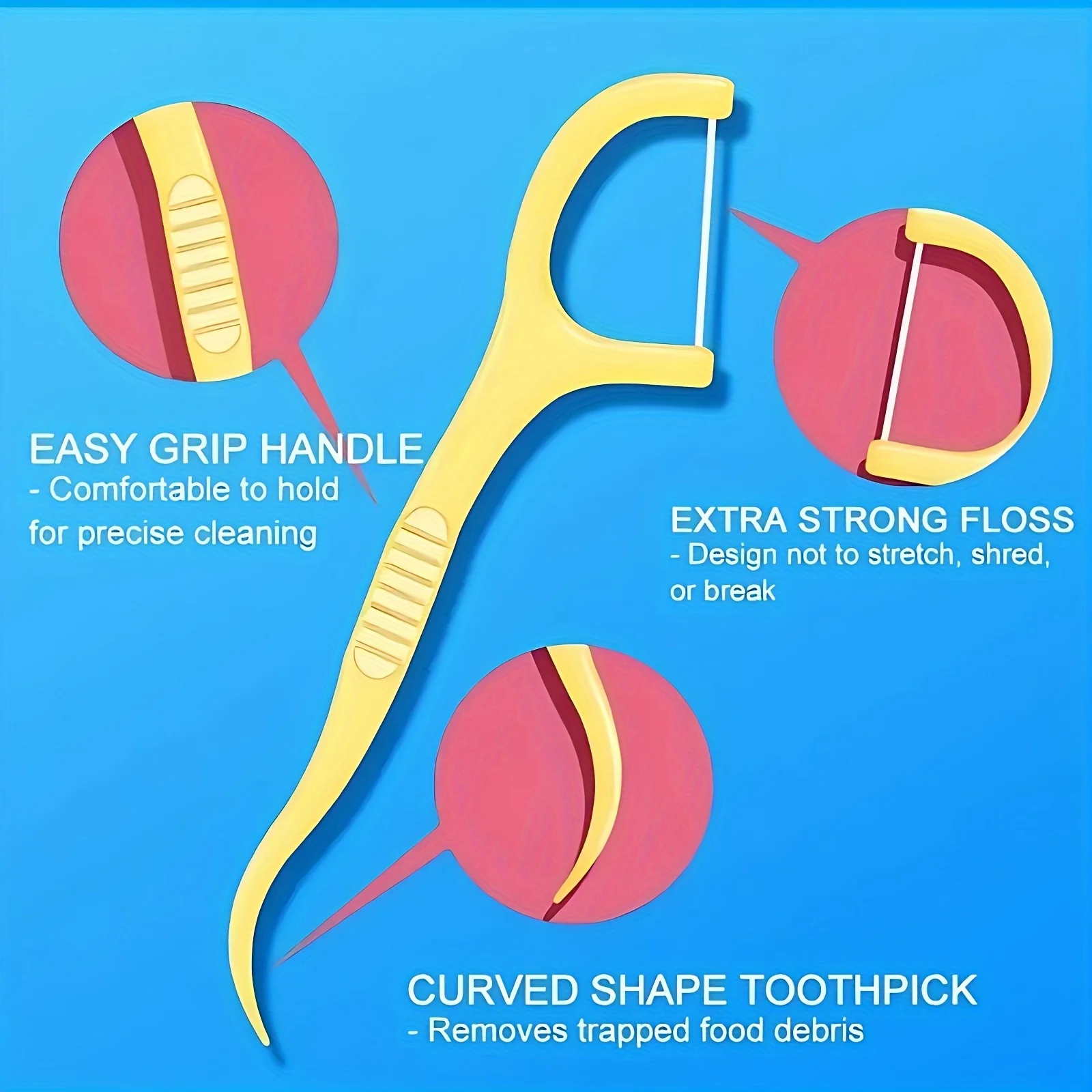 Fruit Flavored Dental Floss For Interdental Cleaning, Fine And High Tensile