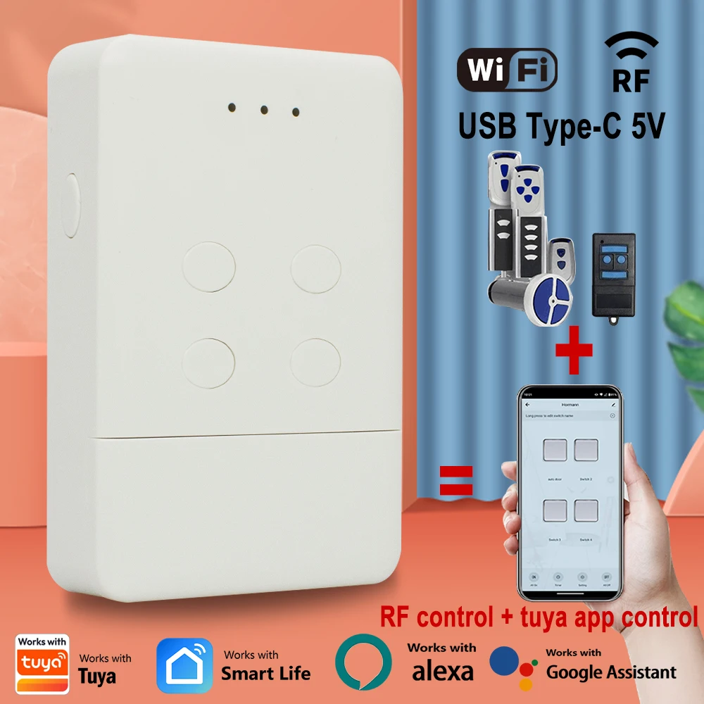 

Normstahl Crawford Tuya Smart APP Remote Control 433.92mhz Transmitter RF+WIFI 2-in-1 2025 Disruptive Product