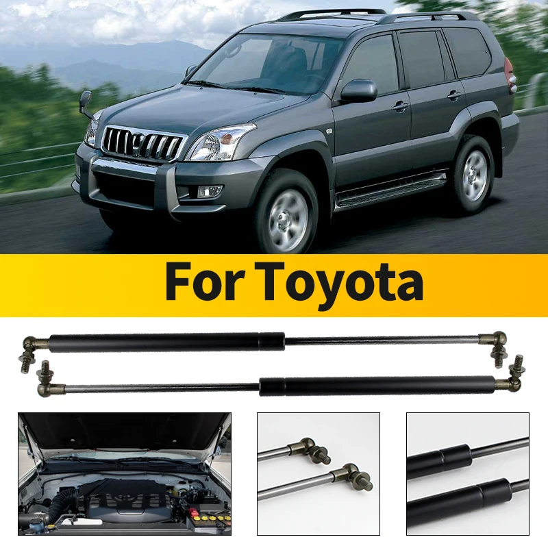 

Стойки капота автомобиля для Toyota Land Cruiser Prado 120 J120 2002 2003 2004-2009, подъемная опора переднего капота, газовые пружины, амортизатор