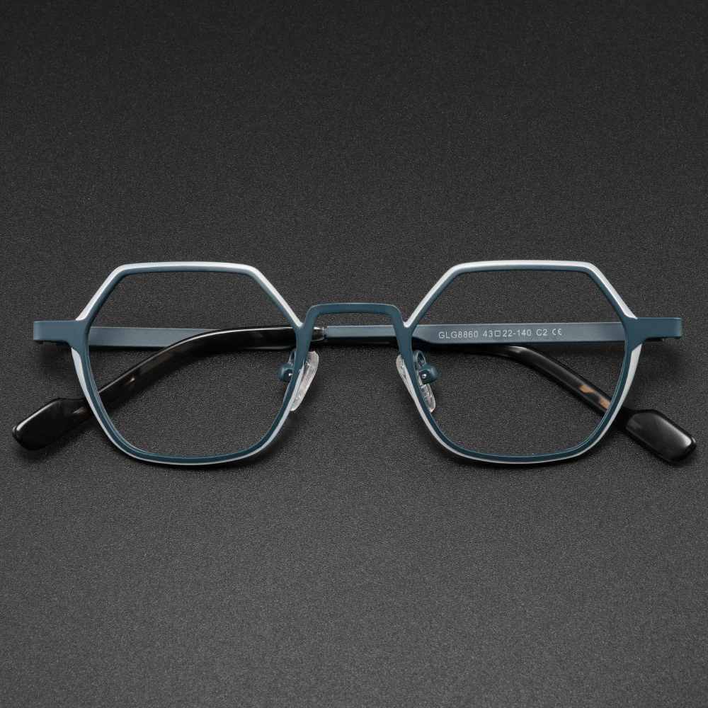 إطارات بصرية من التيتانيوم النقي نظارات قراءة للرجال تصميم العلامة التجارية الفاخرة للنساء نظارات طبية مخصصة #1