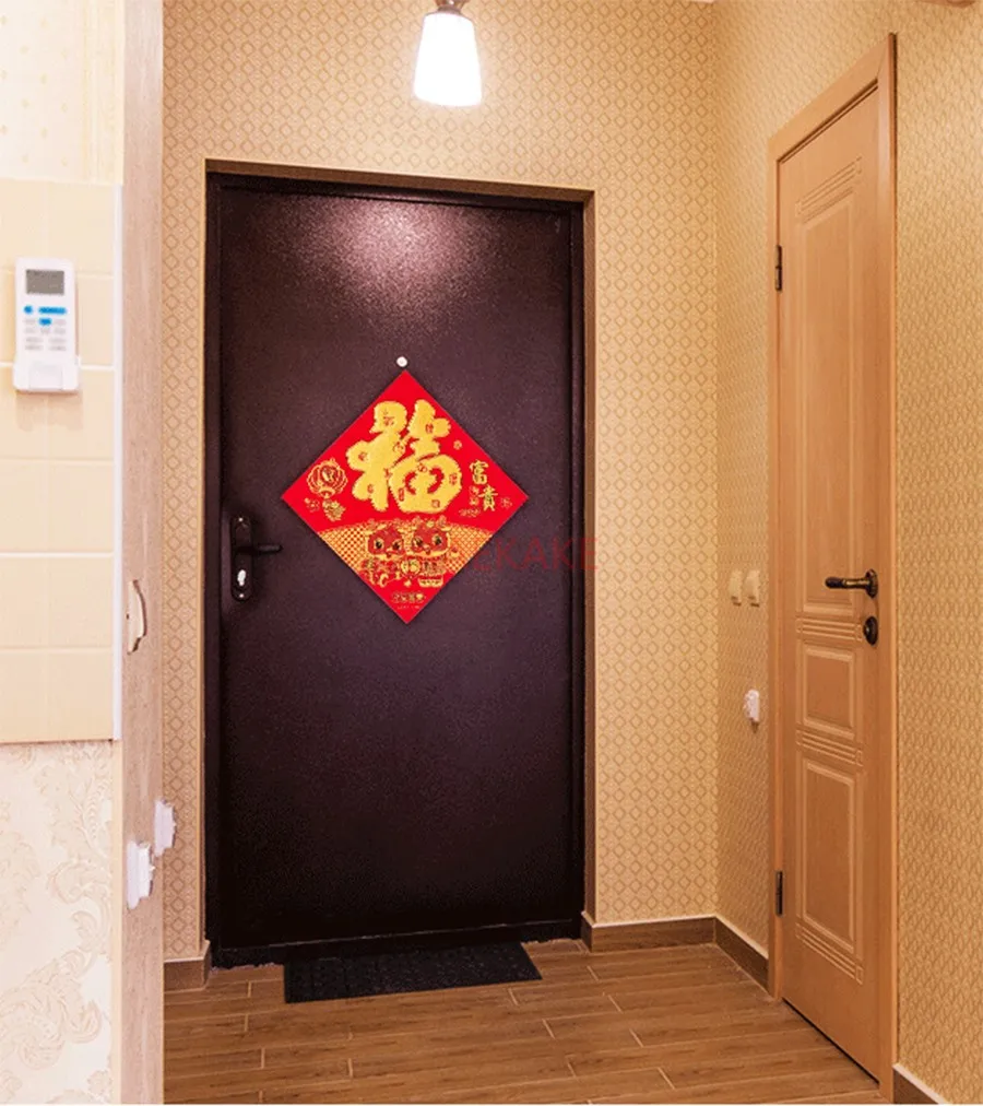 Chinese New Year Window Door Stickers New Year Party Decorations