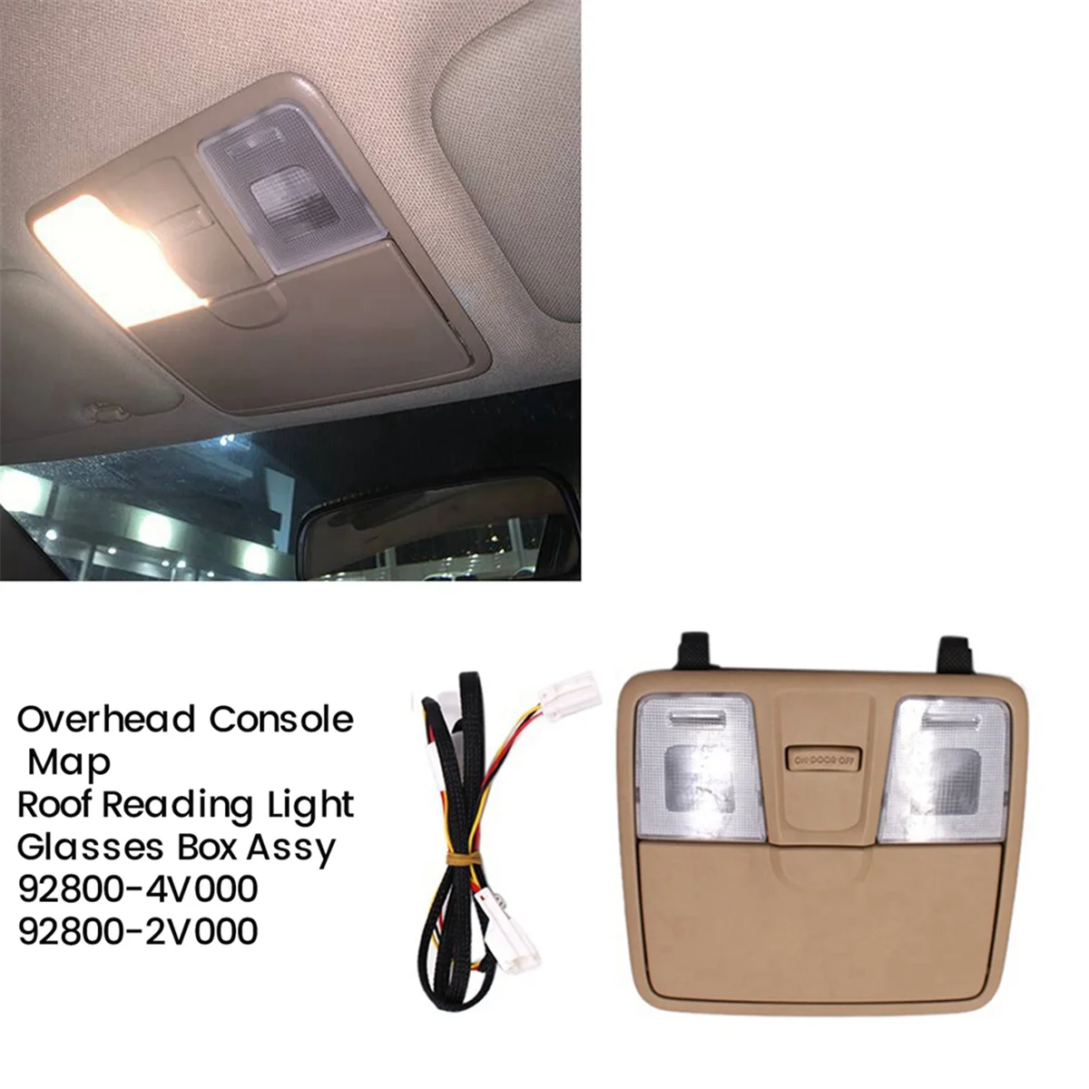 

Innovative Car Overhead Console Map Roof Light Glasses Box Assy for Hyundai