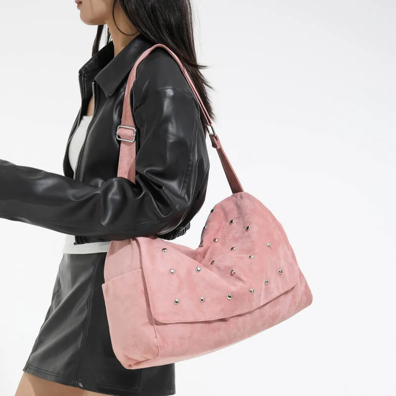 

Large Capacity Women PU Leather Handbags Tote Bags Casual Female Shoulder Messenger Bags Fashion Ladies Rivet Big Crossbody Bags