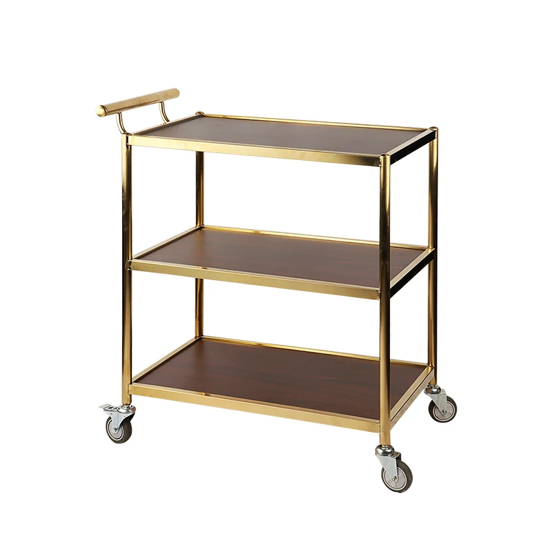 عجلات فندق عربة اليد مأدبة الثقيلة الحدث كوكتيل الدعامات فندق عربة اليد المحمولة مركبة النقل واجن الأثاث الفاخر #5