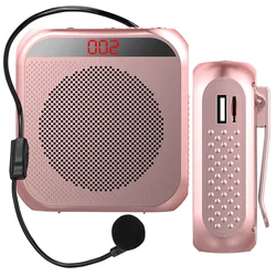 Mini amplificateur vocal portable, haut-parleur vocal personnel multifonctionnel, affichage du microphone pour la réunion vocale, 4x3x1, 5W, 2400mAh