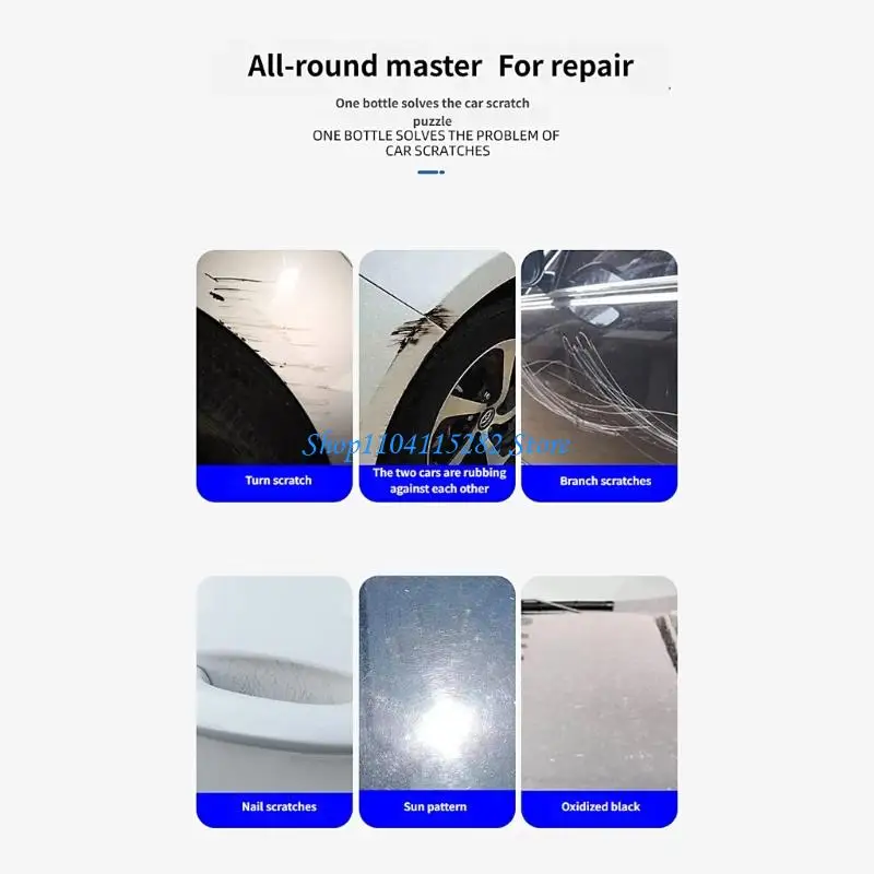 

Fast Acting Car Scratch Remover Liquid Includes Sponge & Towel for Quick Repair of Surfaces Imperfections on Vehicles