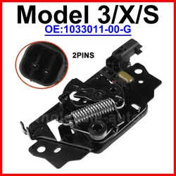 For Tesla Model 3 X S 2017 2018 2019 2020 1033011-00-G Bonnet Hood Lock Latch Car Metal Closing The Hood Car Block Catch