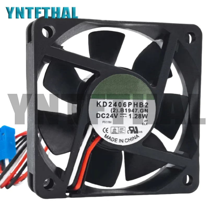 New KD2406PHB2 24V 1.28W 3-Wire Cooling Fan