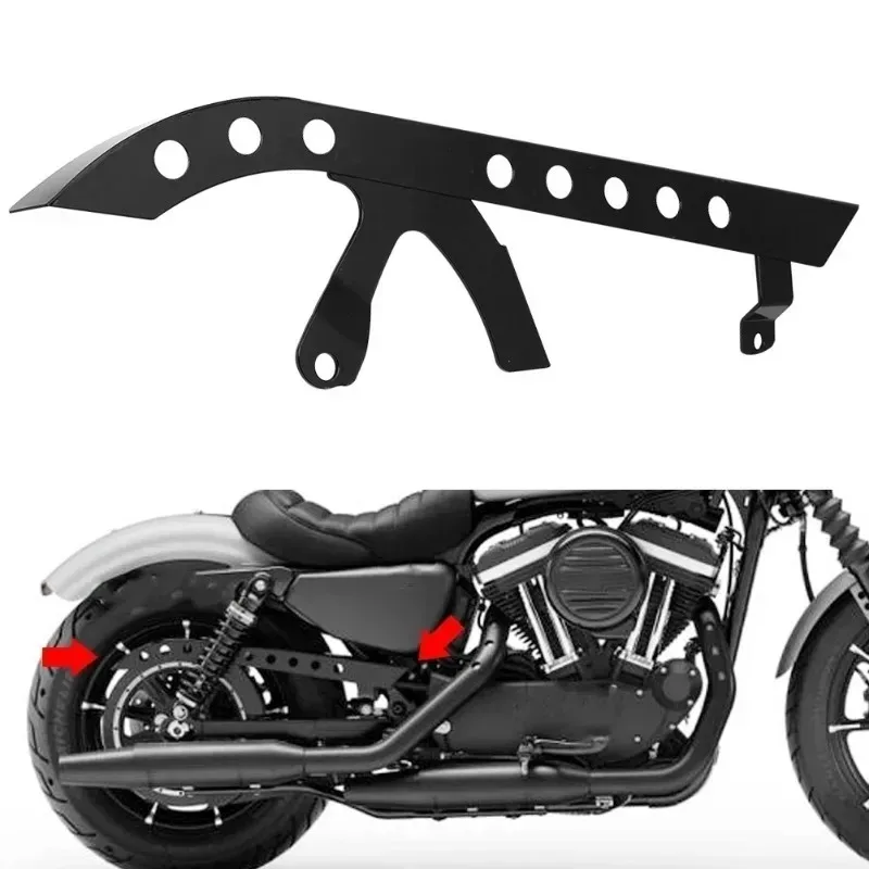 

1pcs TRD for Motorcycle Black Rear Pulley Guard Drive Pulley Cover Harley Sportster 883 1200 X48 SuperLow Nightst New