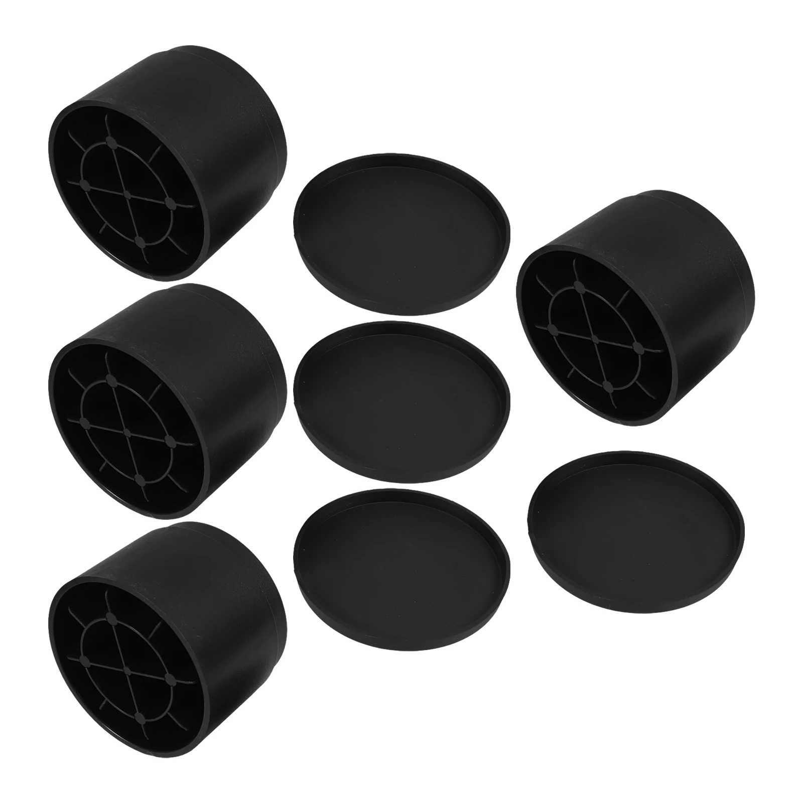 

4 Pcs Furniture Feet Pads Bed Riser Blocks Height Adjustable Stackable Non Slip Desk Table Sofa Leg Lifts Rubber