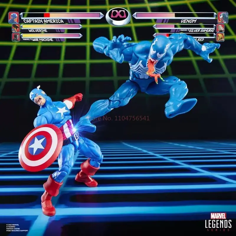 Nieuwe Marvel Legends Gamerverse Series Captain America Vs Venom actiefiguur Marvel figuur gewrichten beweegbaar speelgoed verzamel decor cadeau