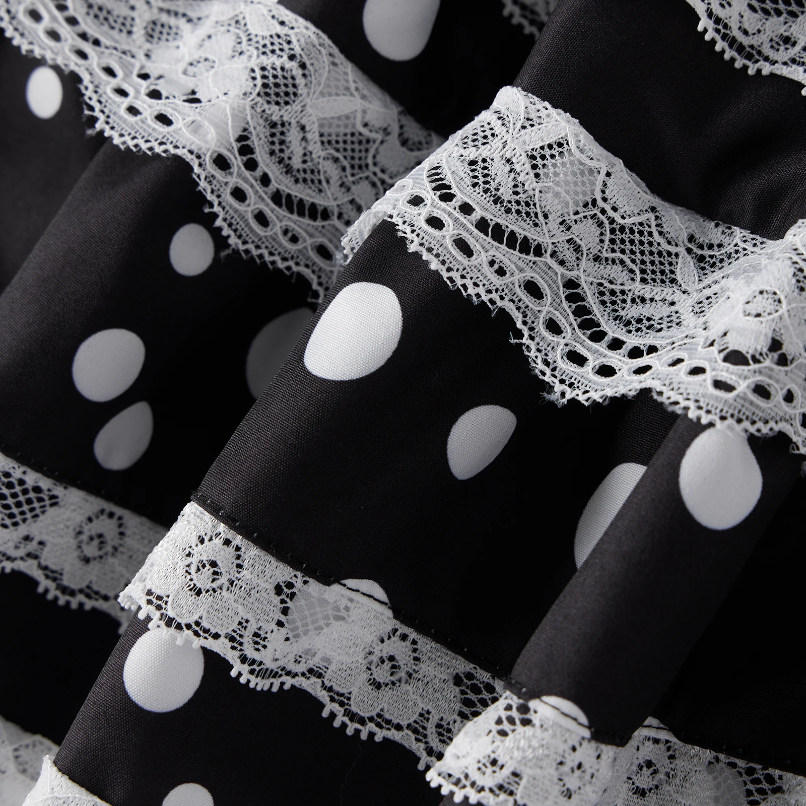 Frauen Minirock Sommer Spitzenbesatz geschichteter Rüschenrock japanische Lolita Gothic Y2K ästhetische Kleidung – Detail 10