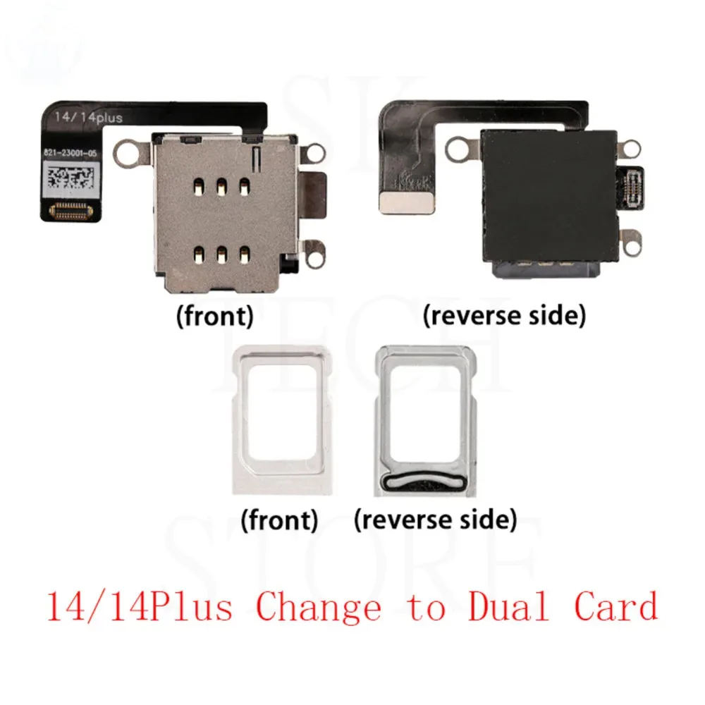 

10pcs Wylie Sim Slot Tray Holder Flex Ca‮lb‬e Single eSim To Dual Card No N‮ee‬d Separation For IPhone 14Pro 14ProMax 14Plus