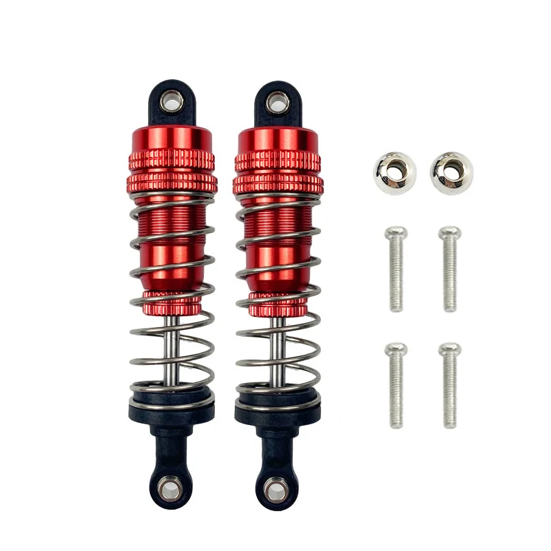 Alumínio Metal Oil Filled Shock Absorber, dianteiro e traseiro para 1/14 WLtoy 144001 e 1316 RC Car Crawler, caminhão de curto curso, parte de atualização, 2 pcs