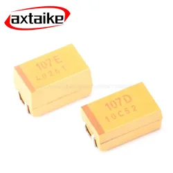 10PCS 100UF 107 107K 6.3V 10V 16V 20V B C D 3528 6032 7343 10% SMD 107J 107A 107C 107D Tantalum Capacitor