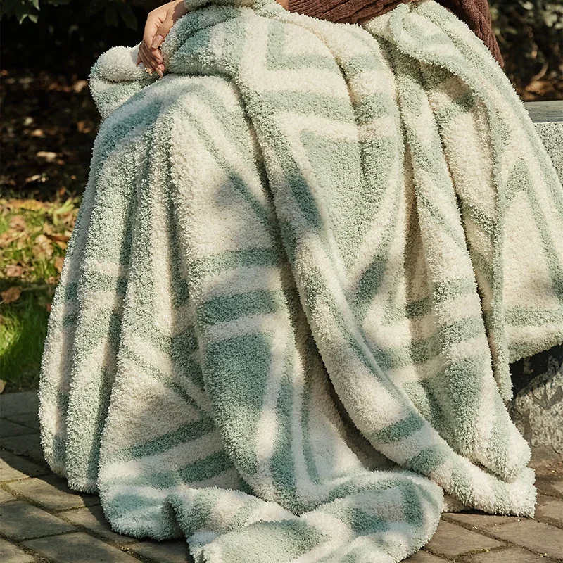 Svetanya Knitted Jaquard Blanket Multifunctional Throws 130x180cm