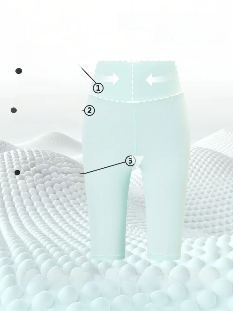 Modal Yoga Pants Thin Qui Dry Fitn Pants Five-Quarter Tight Sports Outdoor Running High Waist Hip-Lifting Yoga Wear