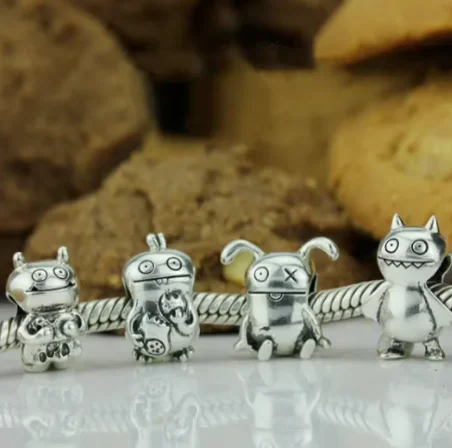 جديد 925 الفضة الأسود الداكن سلسلة الساحرة الهيكل العظمي العنكبوت الخفافيش قلادة، مناسبة لسوار سحر أوروبي الأصلي هدية