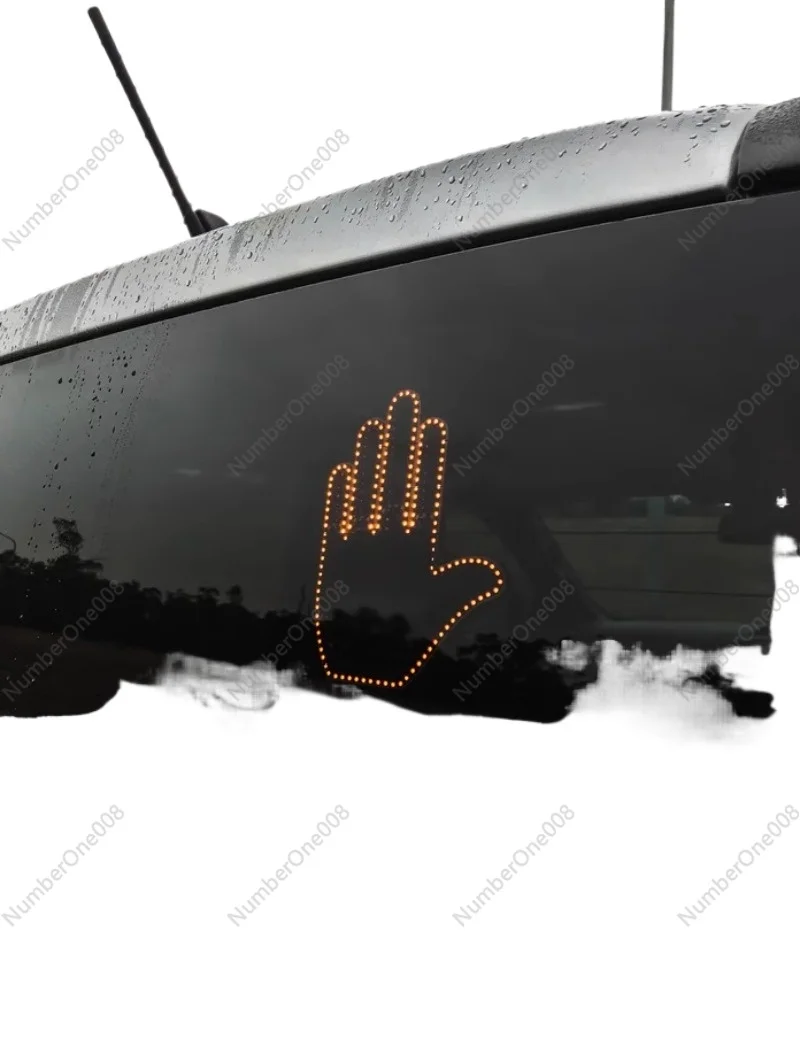 Europe and America Popular Personalized Car Decoration Three Kinds of Expression Gesture Lights