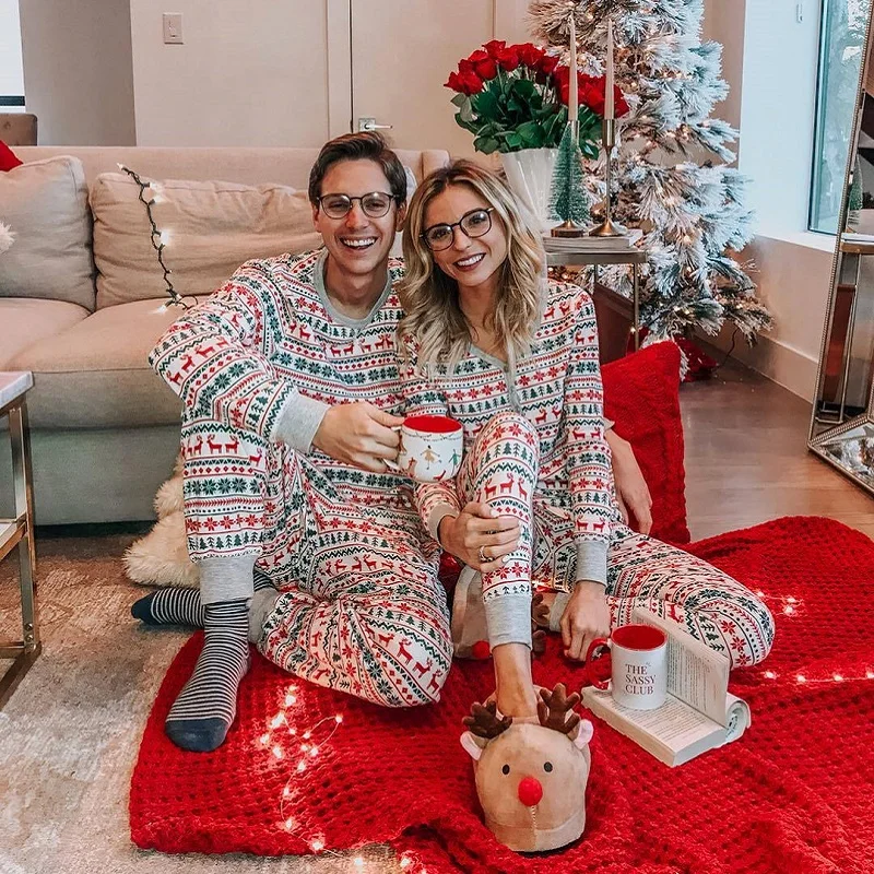 Matching Family Christmas Pajamas Set Mother Daughter Father Son Matching Clothes Family Look Outfit Baby Romper Sleepwear