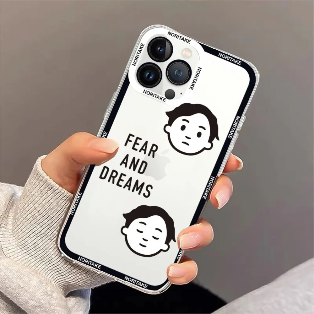 Cute Cartoon Noritake Aesthetic Art Phone Case For iPhone 11 12 Mini 13 14 15 Pro Max Transparent Shell