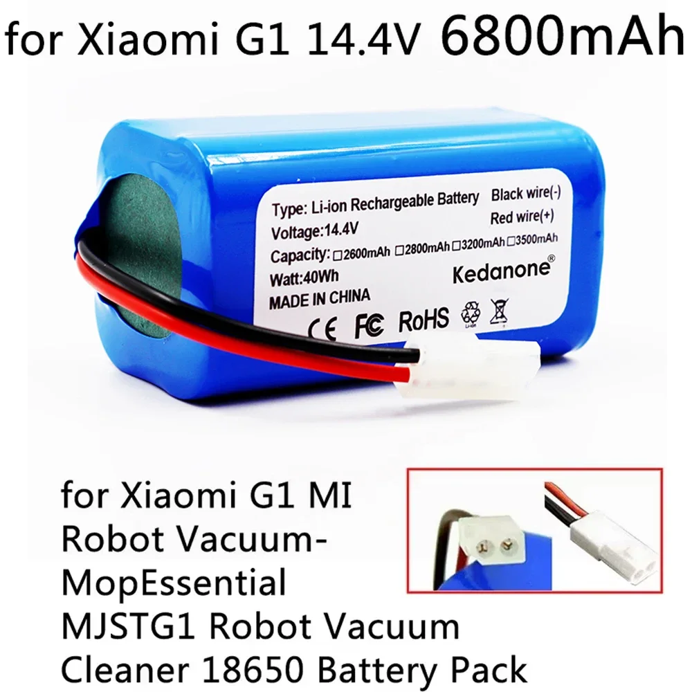 

New 4S1P 14.4V 12800mAh Li-ion Battery Pack,For XIAOMI MIJIA Mi Robot Vacuum-Mop Essential G1 MJSTG1, SKV4136GL H18650CH R30 R35