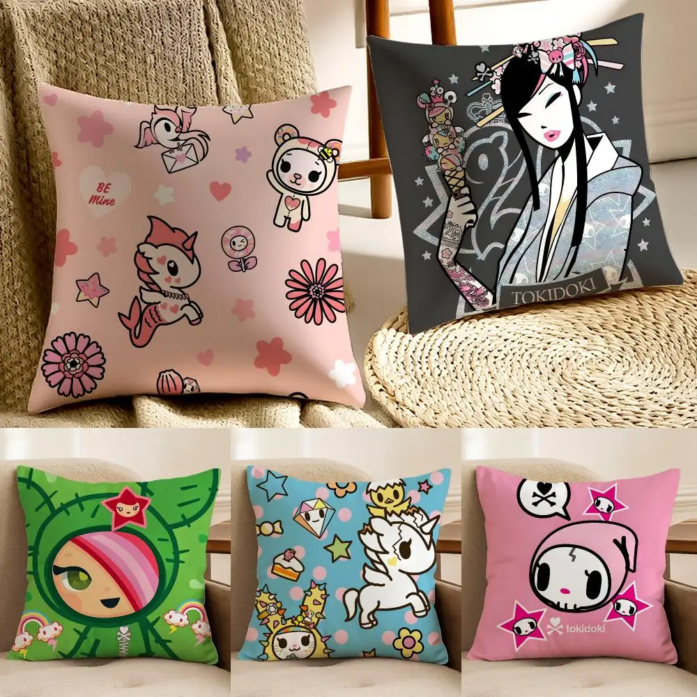 Quirky brand tokidoki Cushion Cover Faux fur decorative Dark academia style Cat scratching post Rustic Spa pillow cover