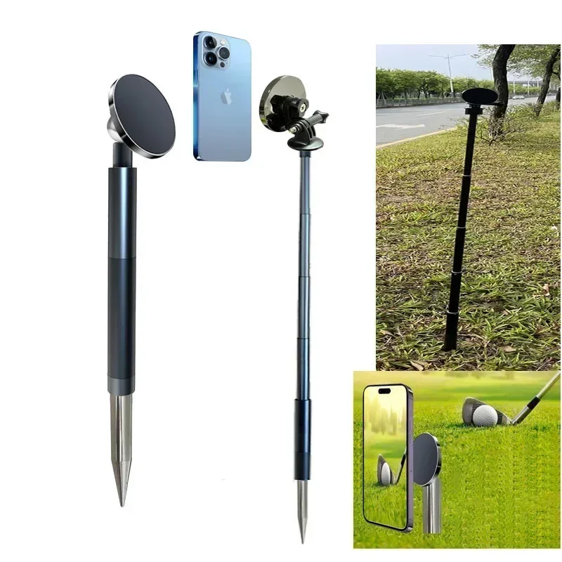 

Ground Gpod Golf Mag-safe Phone Holder Magnetic Mount Tripod Extendable Selfie Stick Plug Stand for Smartphone Camera Go Pro DV