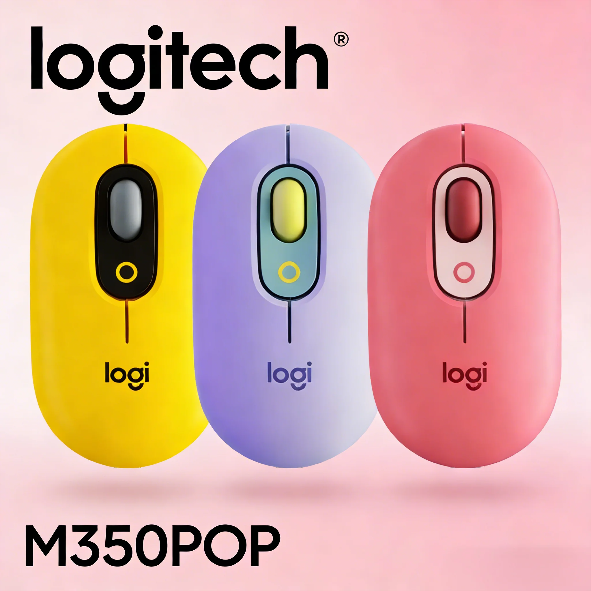 

Беспроводная мышь Logitech M350 POP с несколькими устройствами, Bluetooth, портативная длинная батарея для дома и офиса