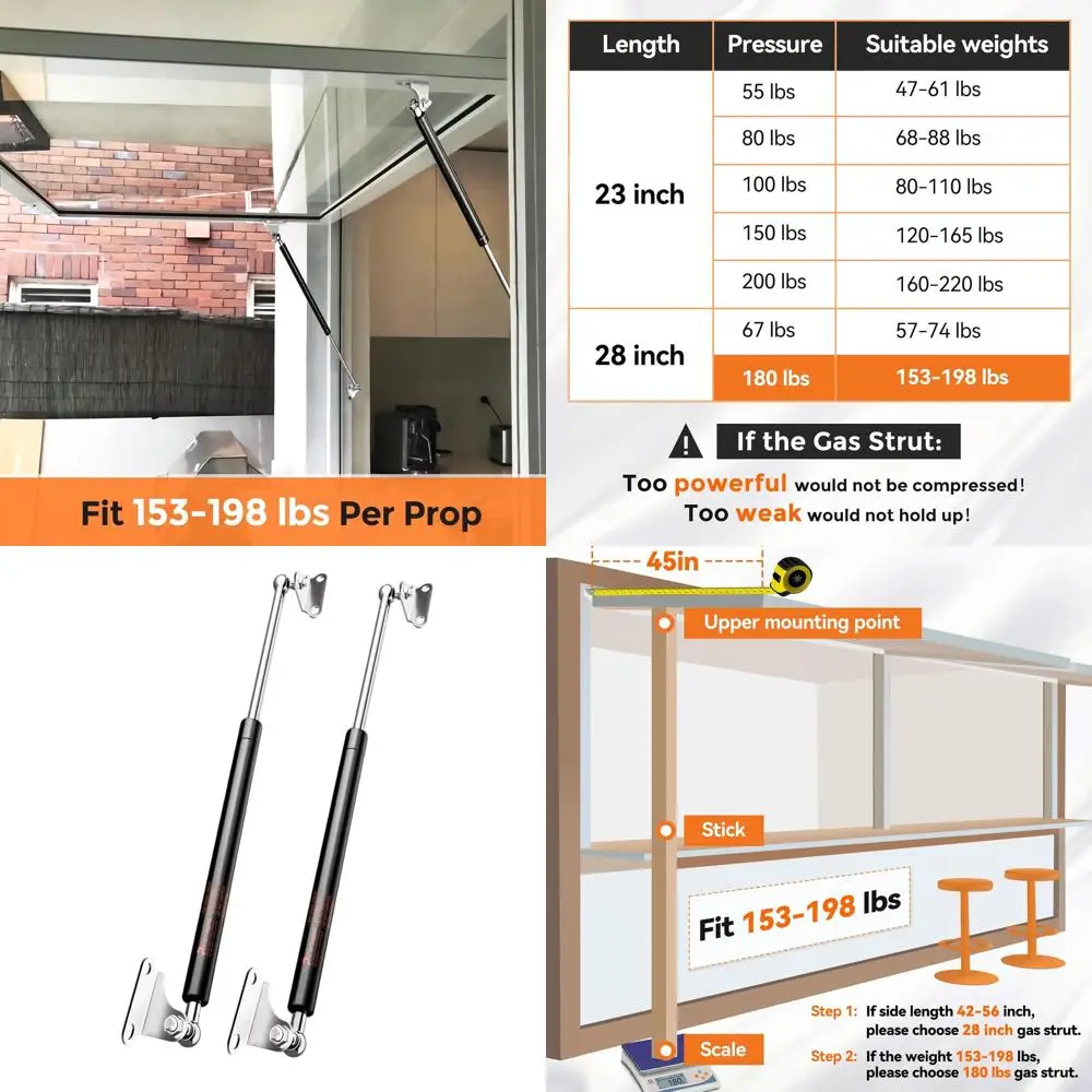 

28 газовых стоек и пружин для тяжелых условий эксплуатации для дверей кровати автофургона, дорожного прицепа и напольного люка