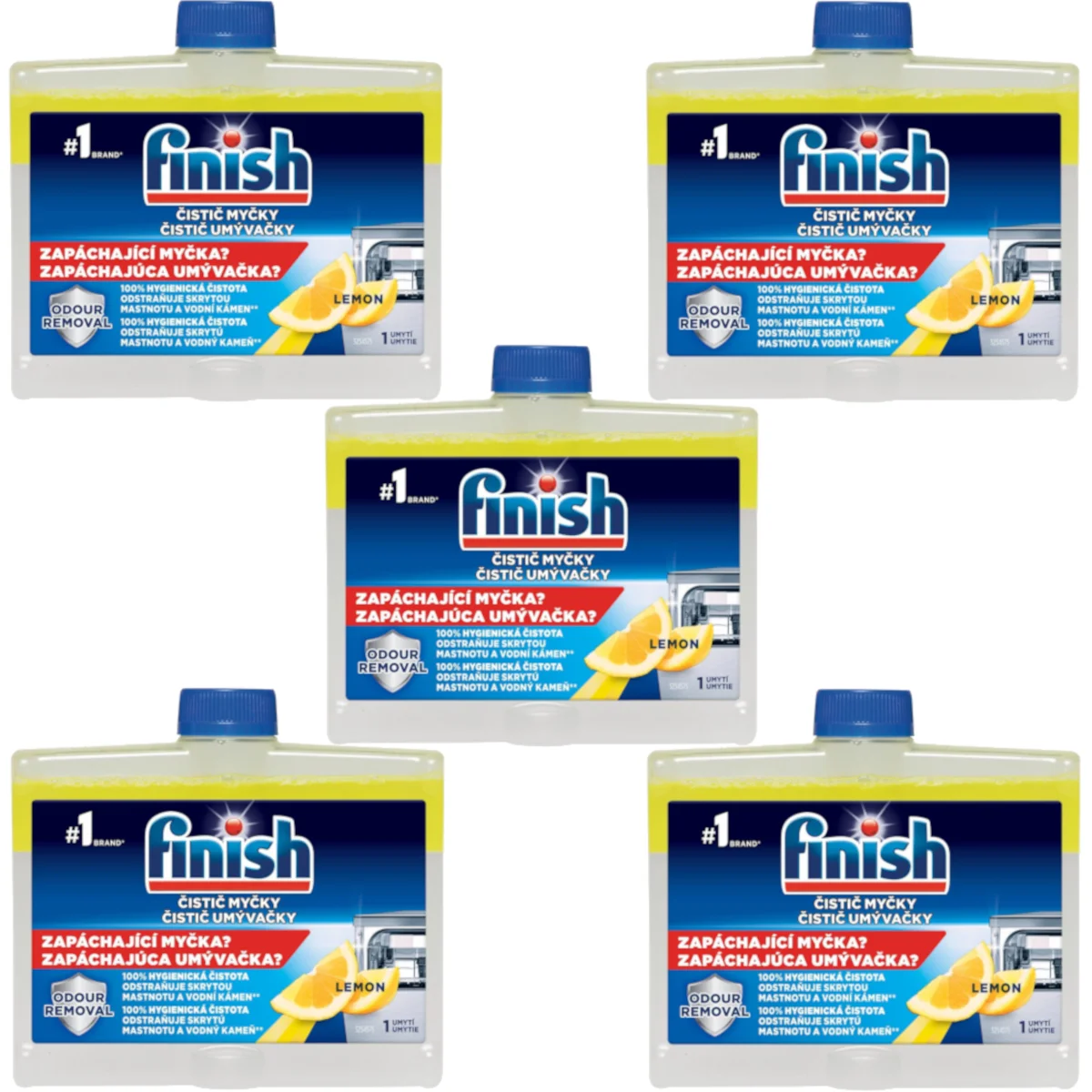 5x Vaatwasmiddel FINISH Lemon 250ml