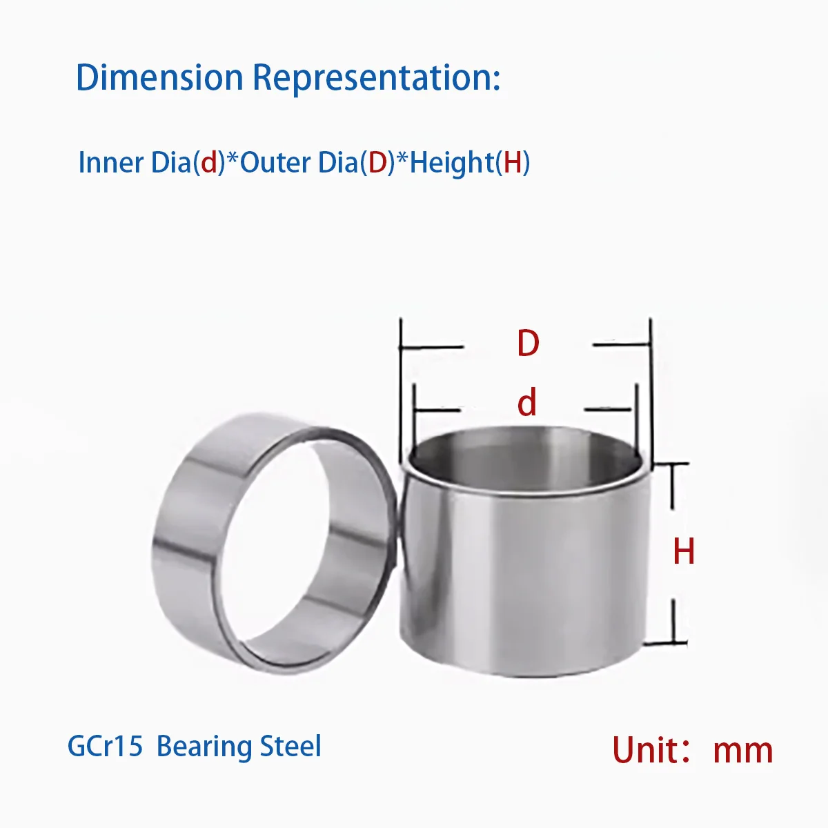 

Inner Diameter 20-30mm Steel Wear Resistant Sleeve, Guide Disassembly Spacer Sleeve Mechanical Bushing Bearing Sleeve