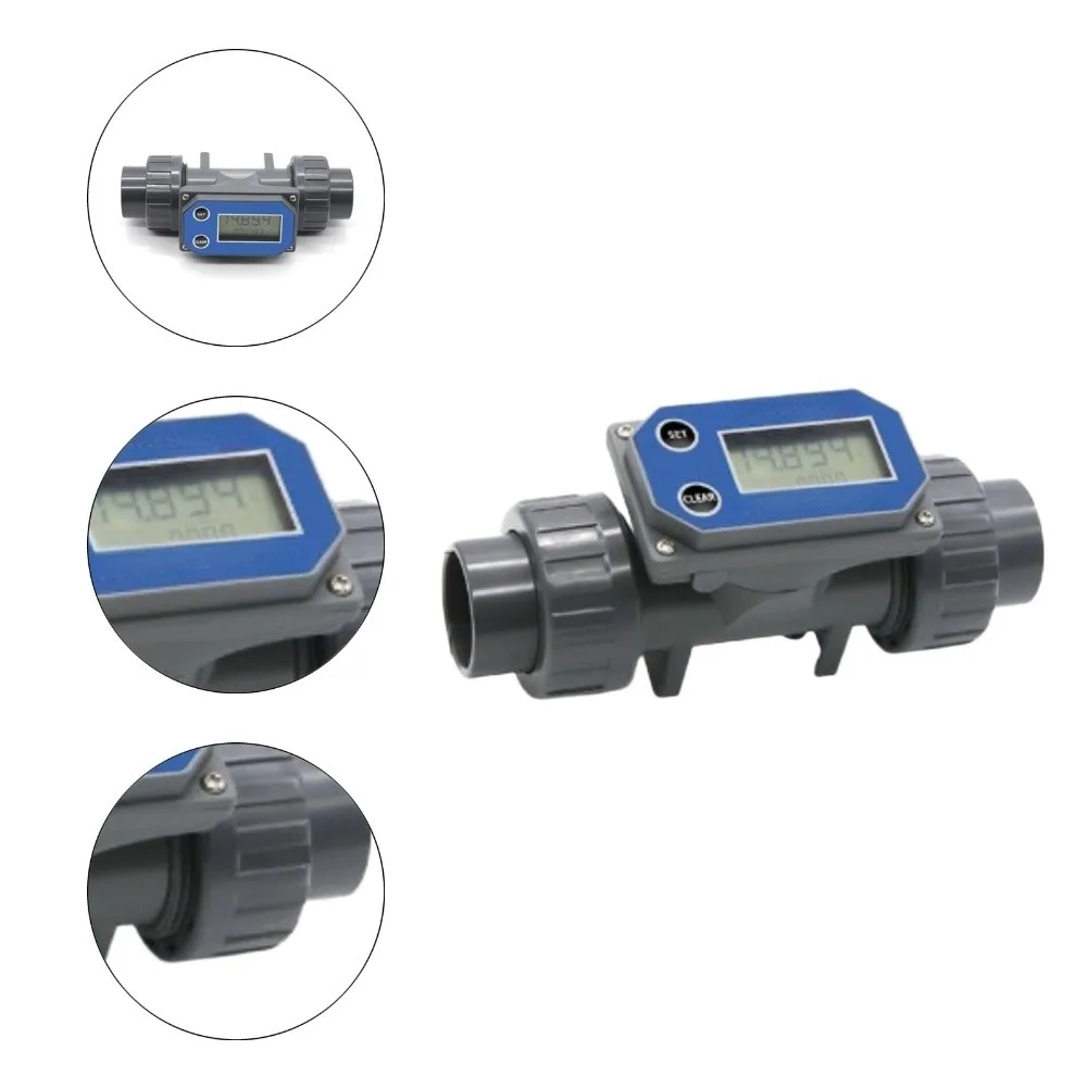 DN25 مقياس تدفق المياه الاستشعار LCD مراقبة تدفق التوربينات 20-280L دقيقة البلاستيكية الري مزرعة أداة قياس التدفق الصناعي #4