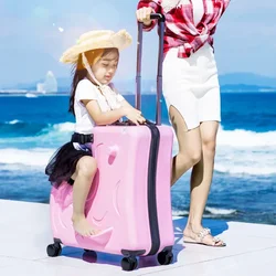 20/24 Inches Cartoon Children Rolling Luggage Spinner Suitcase Wheels Students Multifunction Trolley Kids Travel Bag