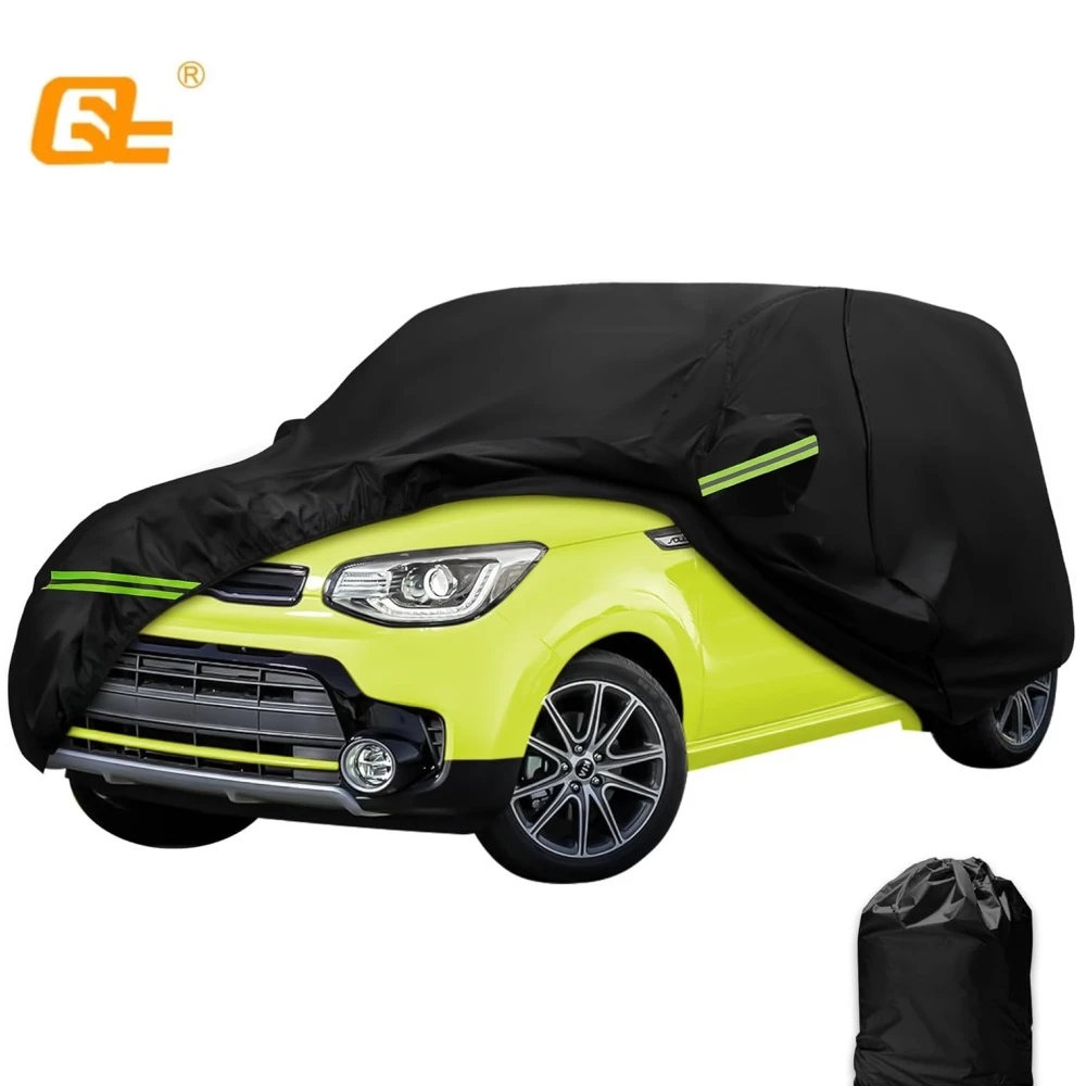 

Наружные полные автомобильные чехлы для Kia Soul 2009-2025, водонепроницаемые, всепогодные, с дверной молнией для защиты от снега, дождя, пыли, града, черные