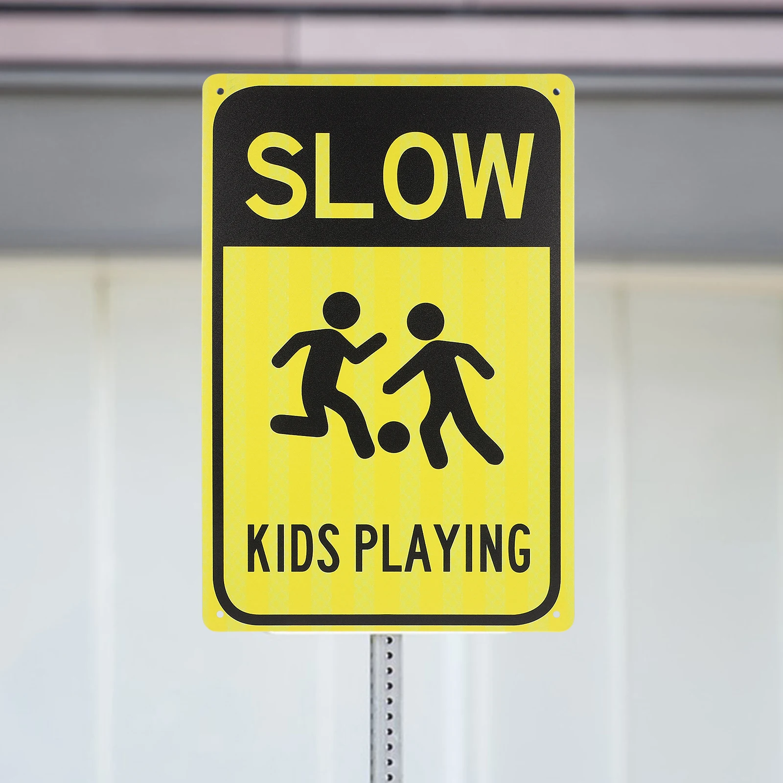 Road Sign Safety Playing Caution Slow s Street Signs Warning Iron for