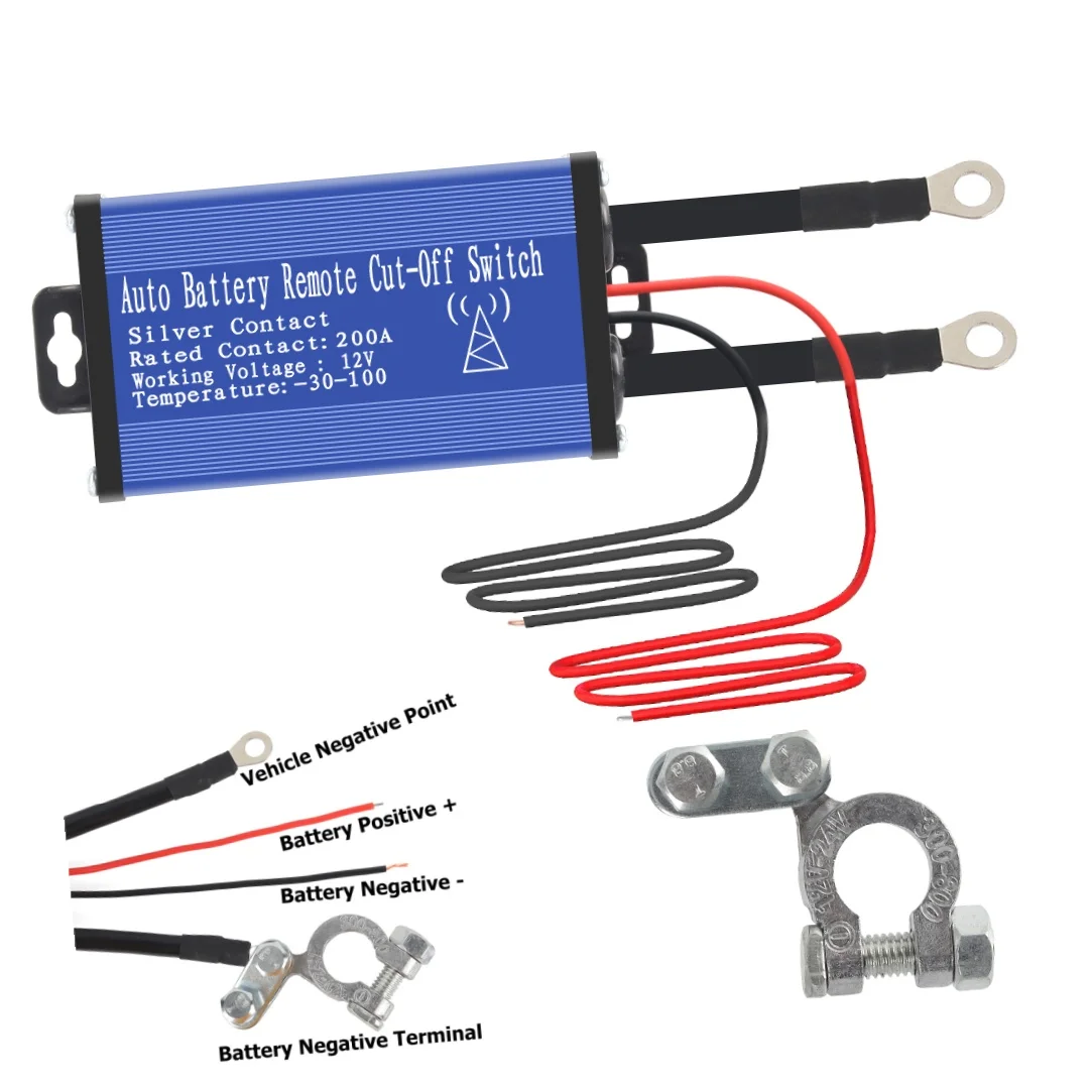 

12V Car Battery Disconnect Isolator Cut-Off Switch Relay W/ Wireless Remote Control With Control Auto Parts
