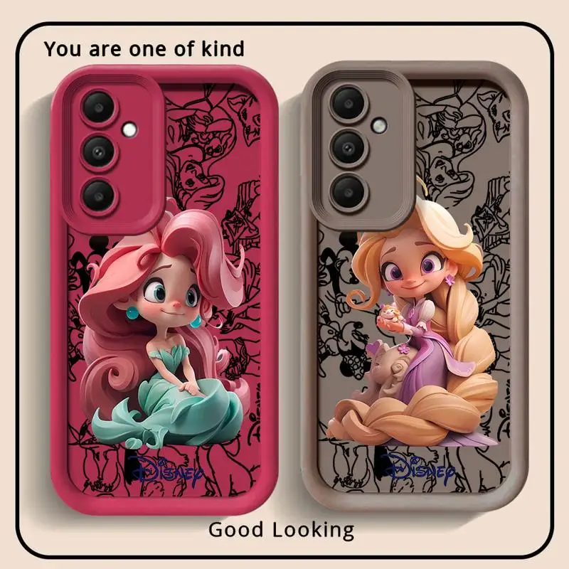 phone cases for Samsung Galaxy A55 A34 A25 A12 A35 A23 A24 A14 A54 A13 Angel Eye Ladder funda Cover Disney Super Cute Princess image 5