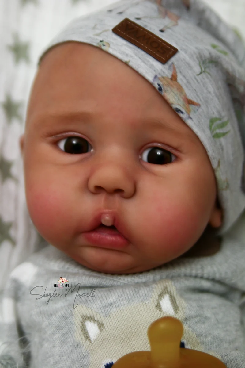 NPK 22'' Unpainted Unfinished Reborn DIY Doll Kit Amy Fresh Color Soft Touch with Cloth Body and Eyes Bebe Gift