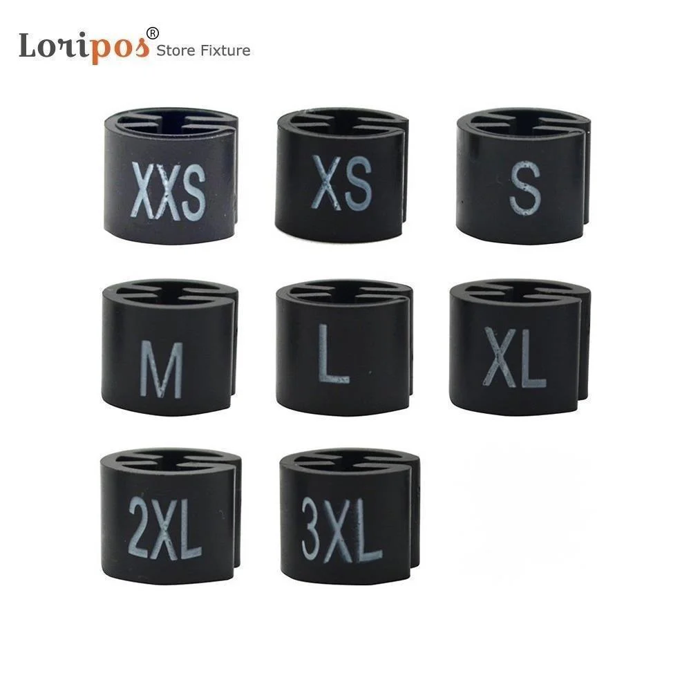 800 sztuk ulepszony wieszak na ubrania rozmiar Marker Xxs - 3XL rozmiar odzież Sizers nadaje się do 4 Mm rozmiar otworów markery nadaje się do drutu