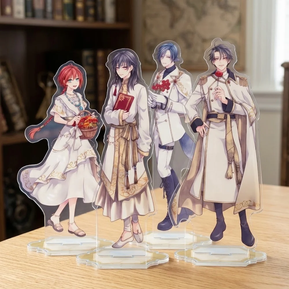 Anime Dawn of the Arcana Acrylic Stand Figure 15cm White Suit ver Desk Decor Keychain Christmas Gifts 4Pcs Set