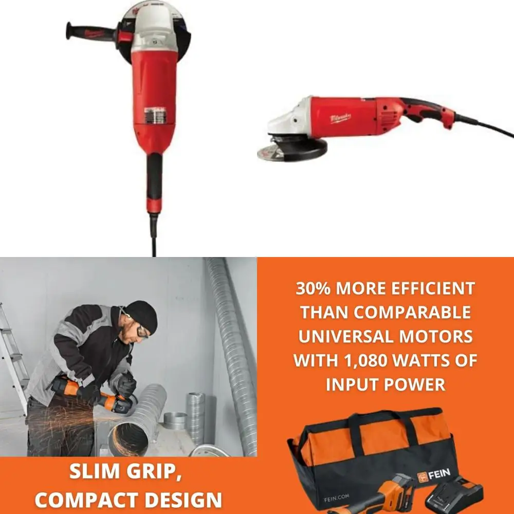 

Powerful 15 Amp 7/9-Inch Angle Grinder with Lock-On Feature for Heavy-Duty Applications