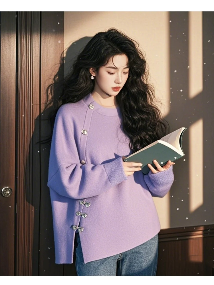 Felpe da donna Polerones Donna Grafica Colore multiplo Bianco puro Floreale cinese Dolce viaggio Autunno Inverno Fodera termica